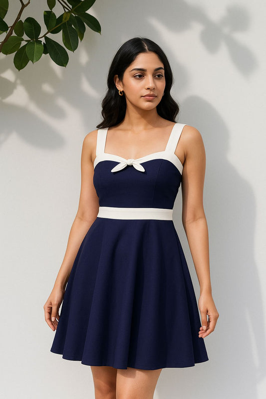 Navy & White Nautical-Inspired Dress