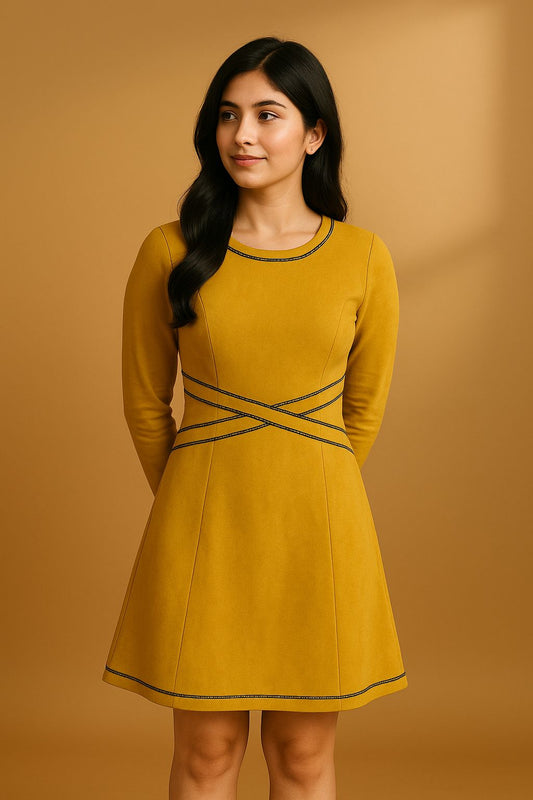 Mustard Suede Dress