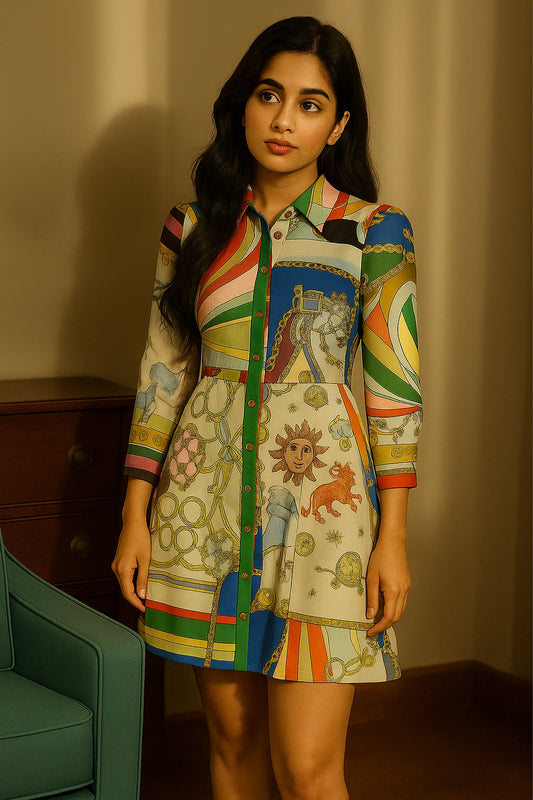 ZARA Satin Shirt Dress