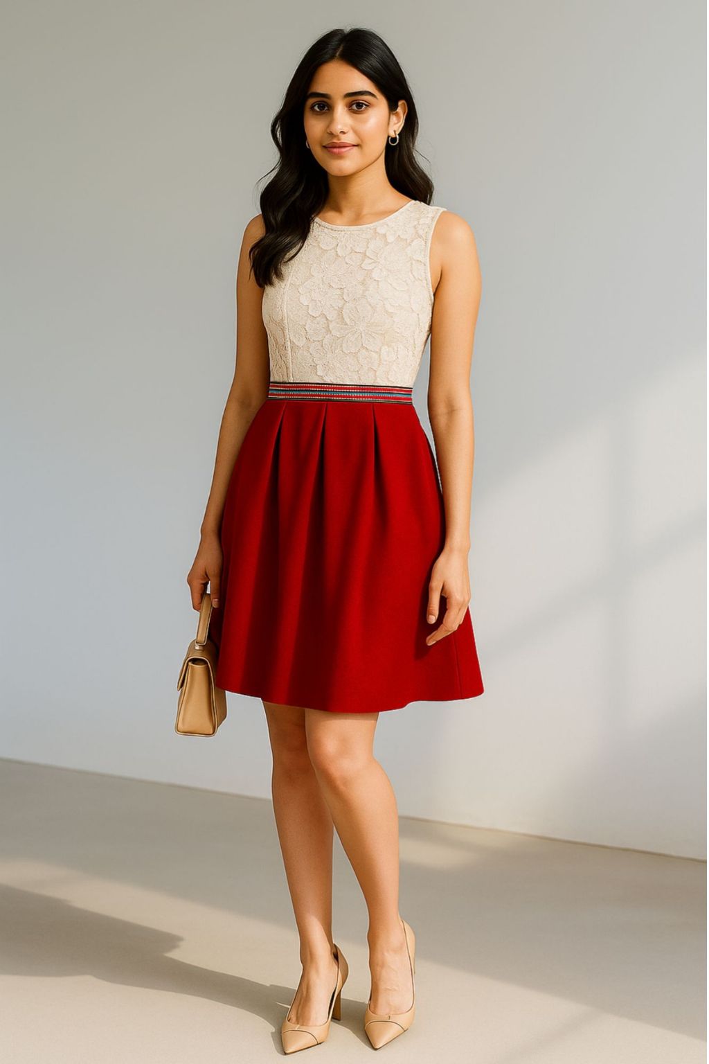 Contrast Bodice Dress