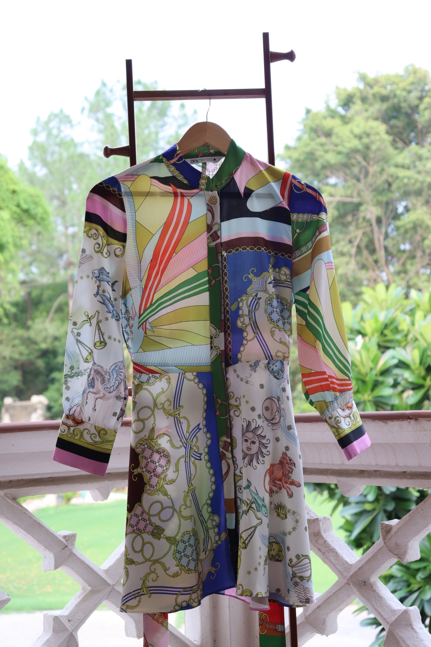 ZARA Satin Shirt Dress