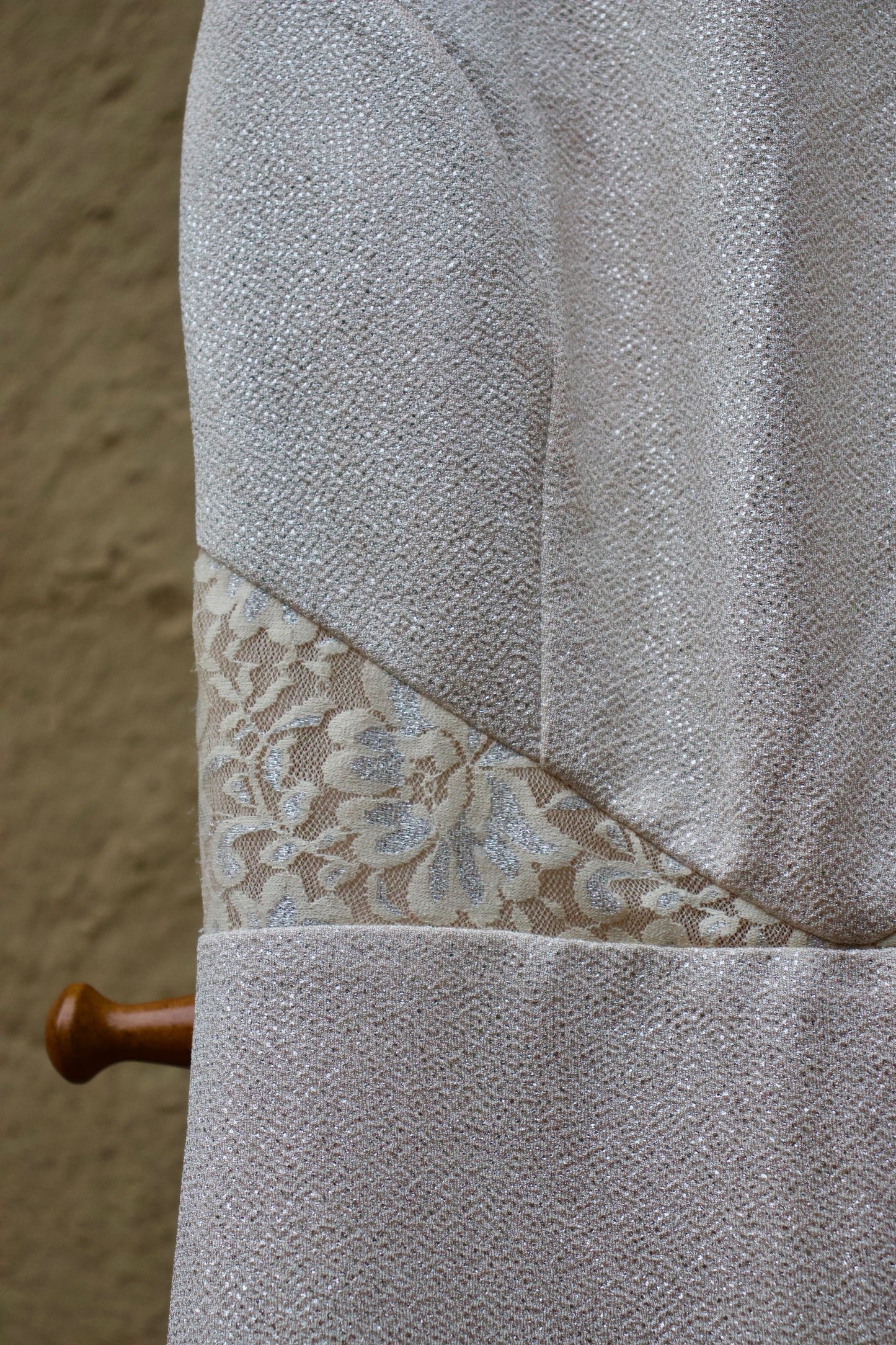 Shimmer Lace-Panel Dress