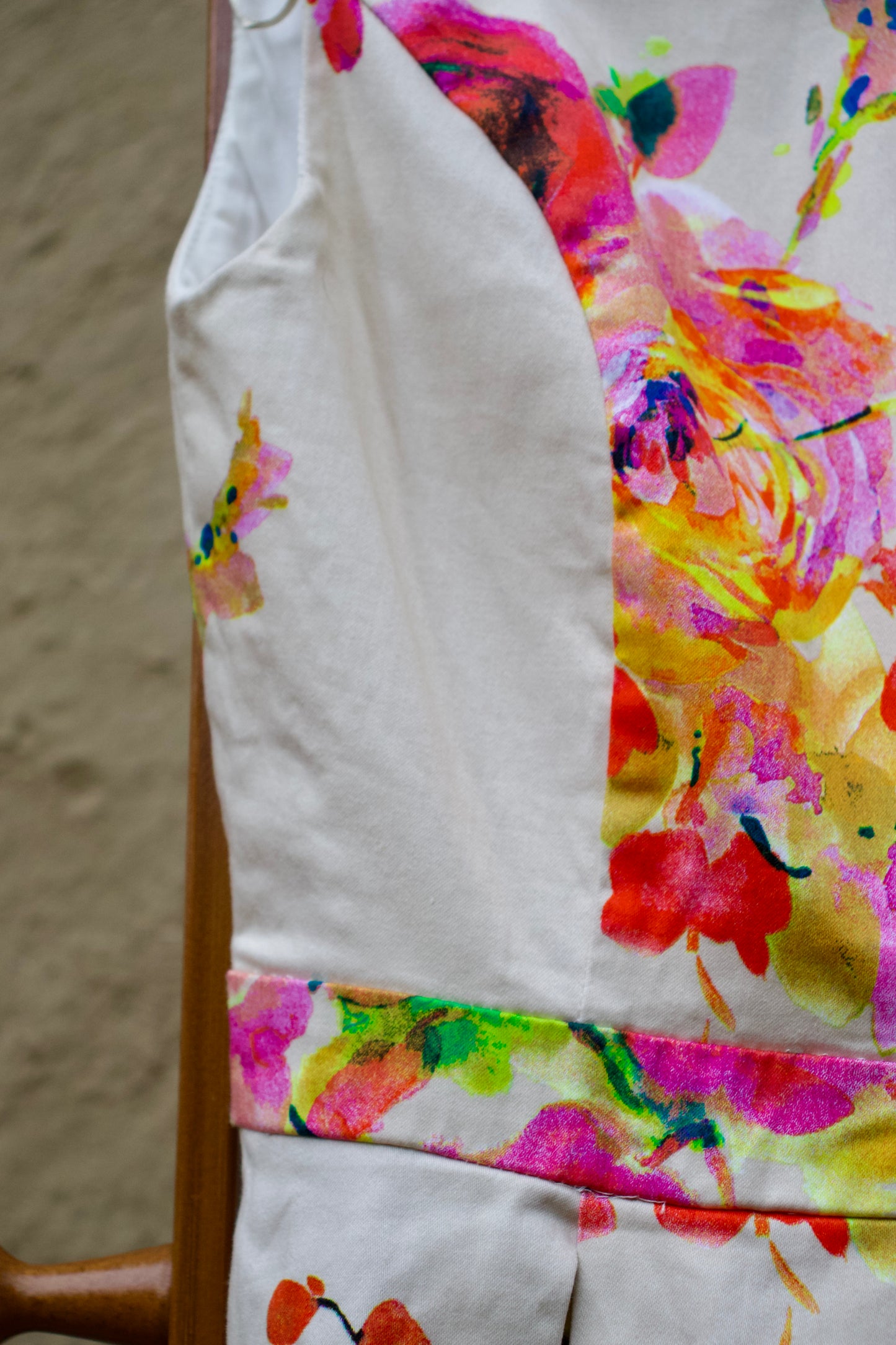 Watercolor Floral Pleated Dress