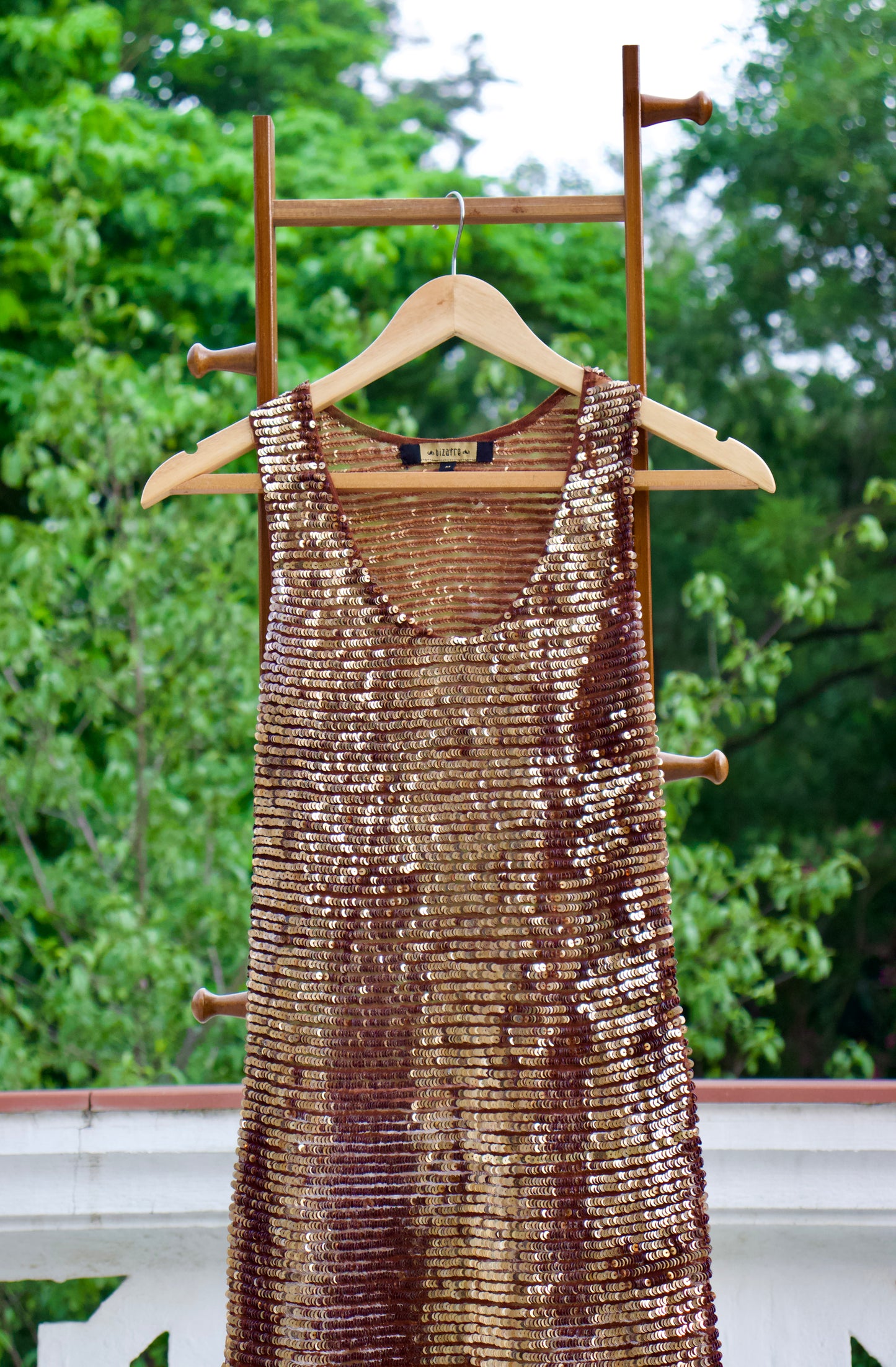 Gold Sequin Shift Dress
