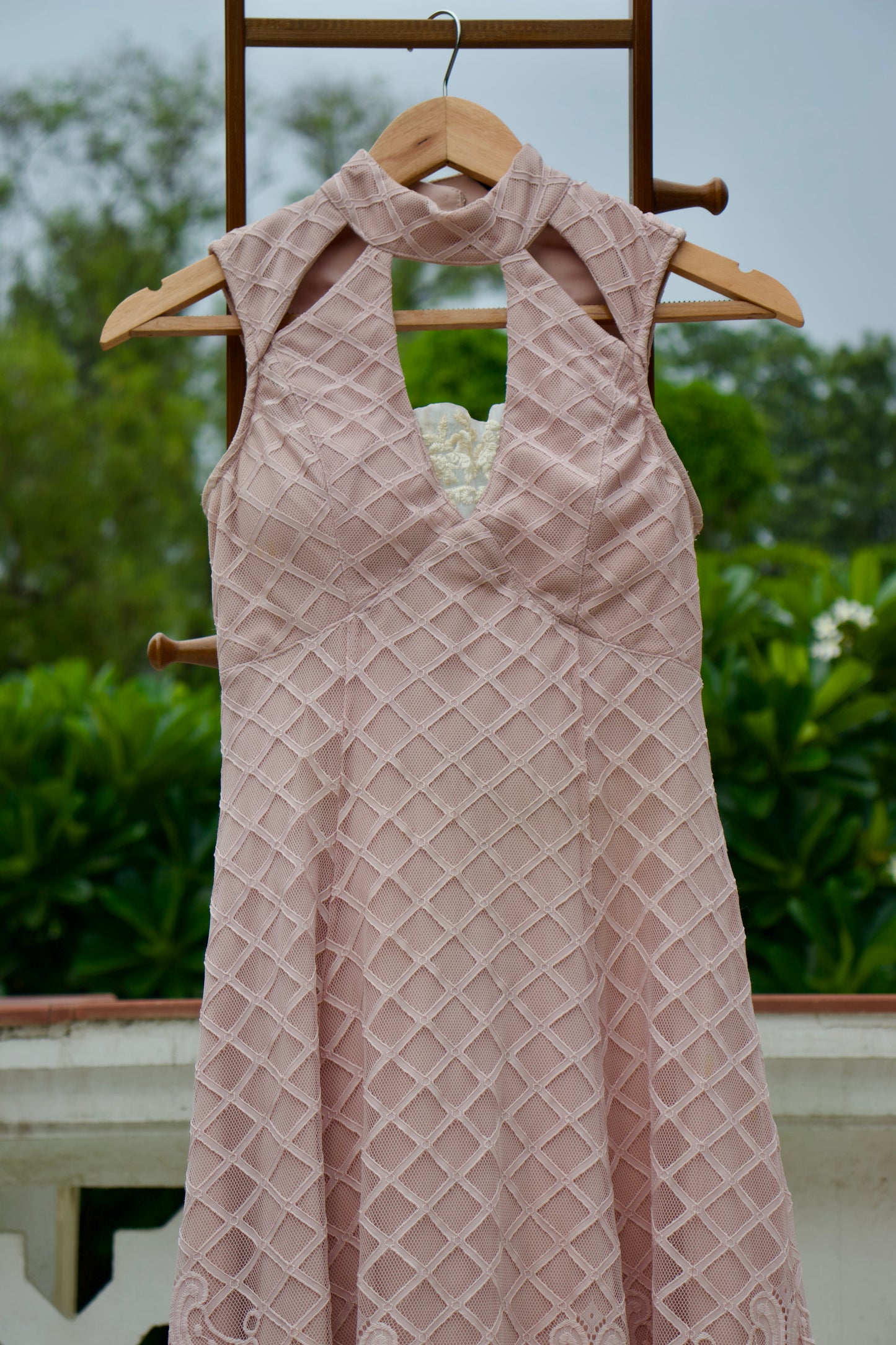 Blush Elegance Lace Dress