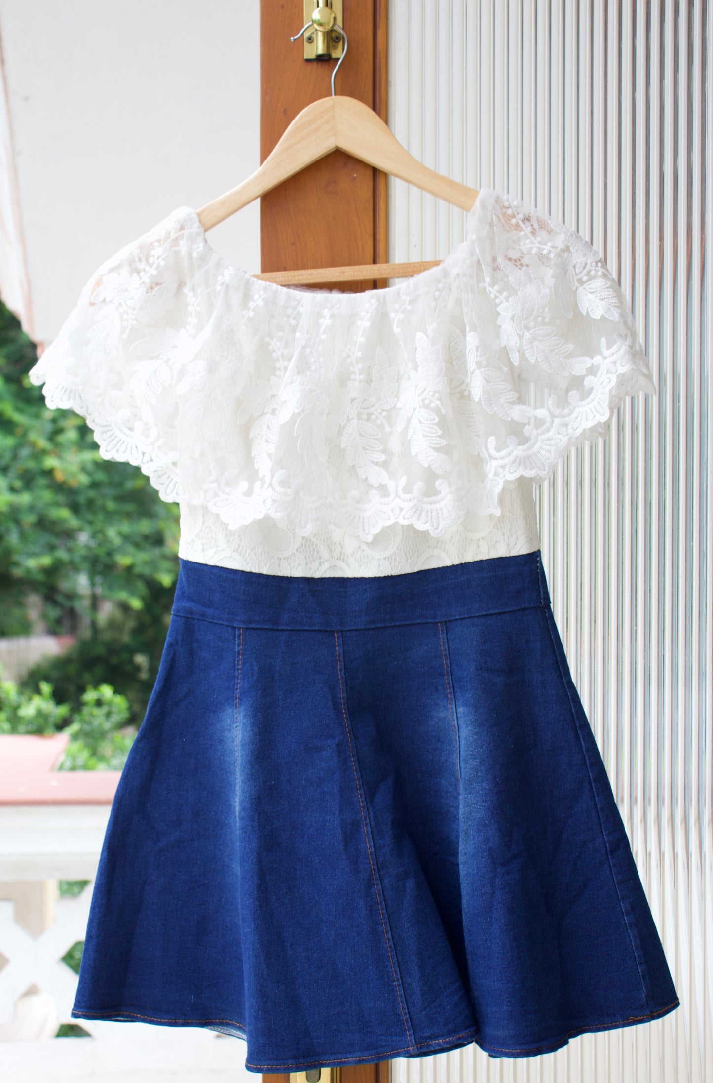 Lace & Denim Fusion Dress