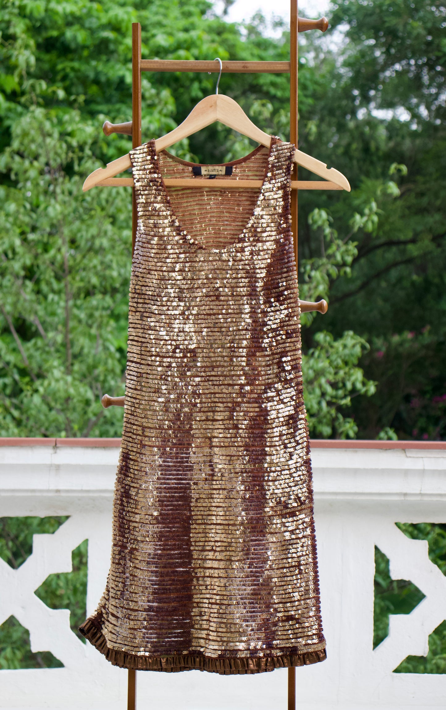 Gold Sequin Shift Dress