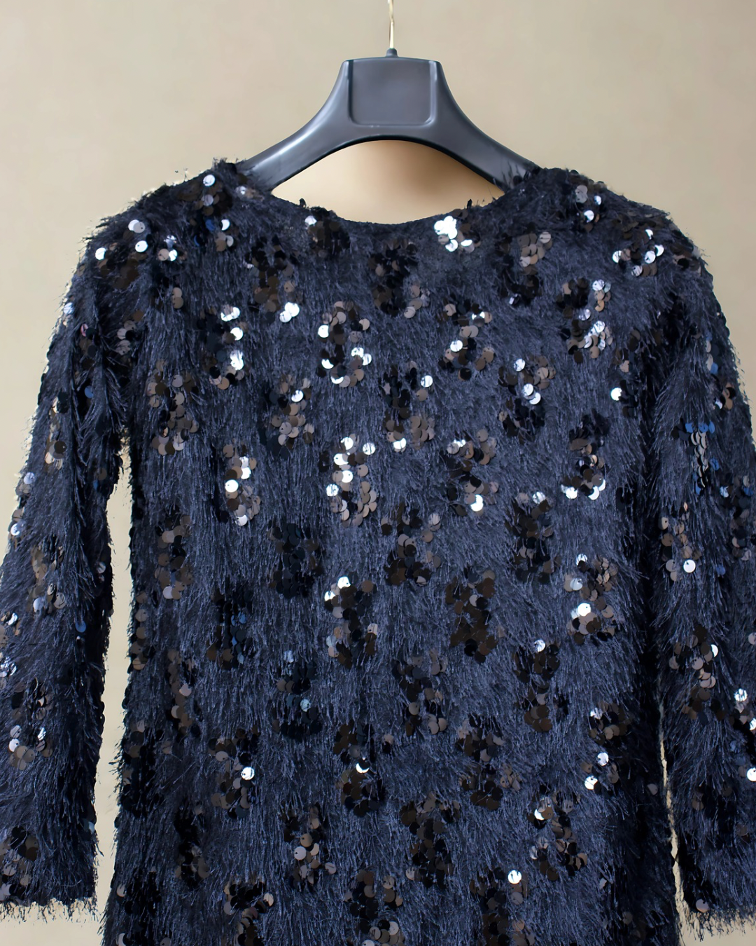 Midnight Glimmer Fuzz Dress